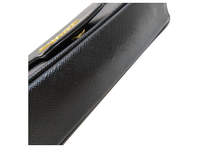 Borsa a tracolla con catena in pelle Saffiano Prada - vista 15