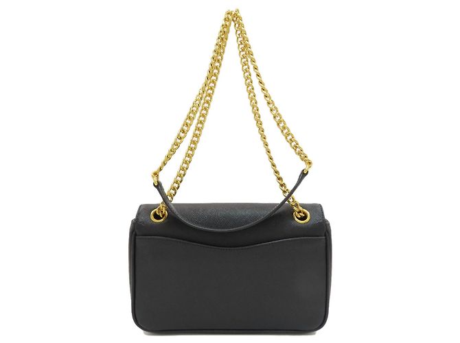 Borsa a tracolla con catena in pelle Saffiano Prada - vista 2
