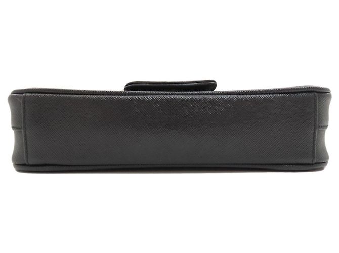 Borsa a tracolla con catena in pelle Saffiano Prada - vista 4