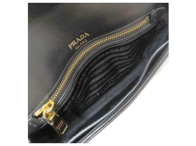 Borsa a tracolla con catena in pelle Saffiano Prada - vista 5