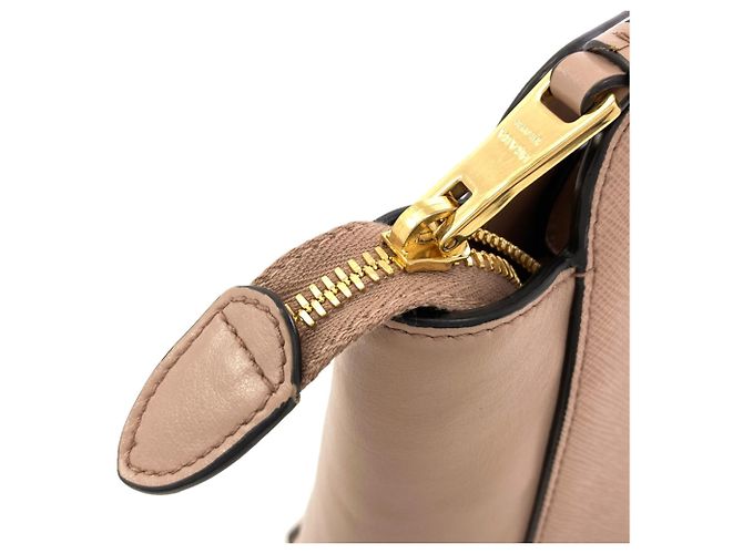 Borsa a mano 2-Way Prada Saffiano in Pink Beige - vista 13
