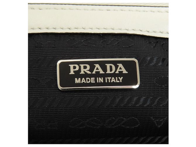 Borsa Prada in pelle di vitello con logo triangolare - vista 6