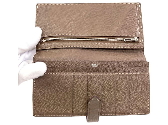 Béarn Hermès Cartera larga Hermes Bearn Soufflé - vista 4