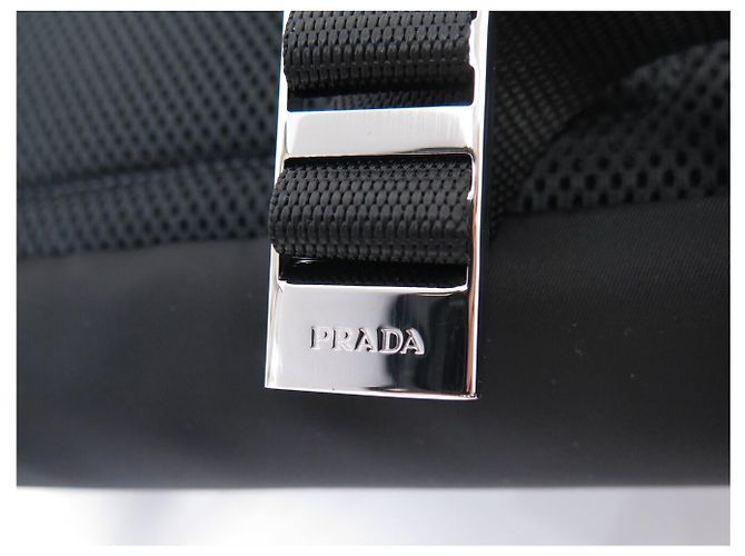 NEUER PRADA 2VZ034 RUCKSACK AUS SCHWAREM RE-NYLON GEWEBE - Ansicht 11