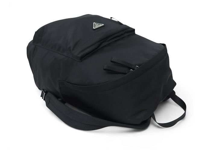 NEUER PRADA 2VZ034 RUCKSACK AUS SCHWAREM RE-NYLON GEWEBE - Ansicht 4