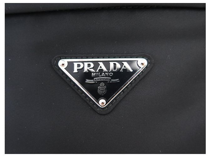 NEUER PRADA 2VZ034 RUCKSACK AUS SCHWAREM RE-NYLON GEWEBE - Ansicht 6