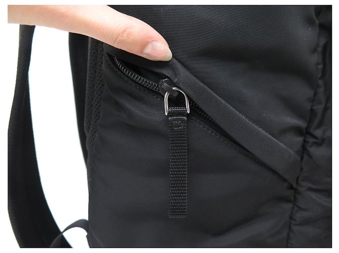 NEUER PRADA MONTAGNA 2VZ062 RUCKSACK AUS SCHWAREM RE-NYLON CANVAS BACKPACK BAG - Ansicht 10
