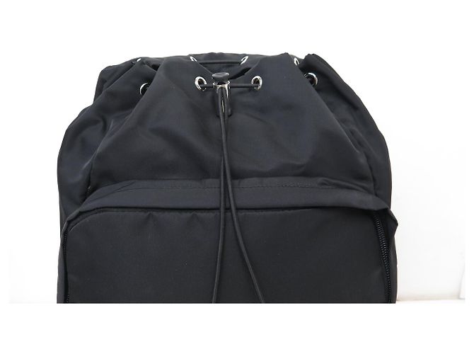 NEUER PRADA MONTAGNA 2VZ062 RUCKSACK AUS SCHWAREM RE-NYLON CANVAS BACKPACK BAG - Ansicht 11