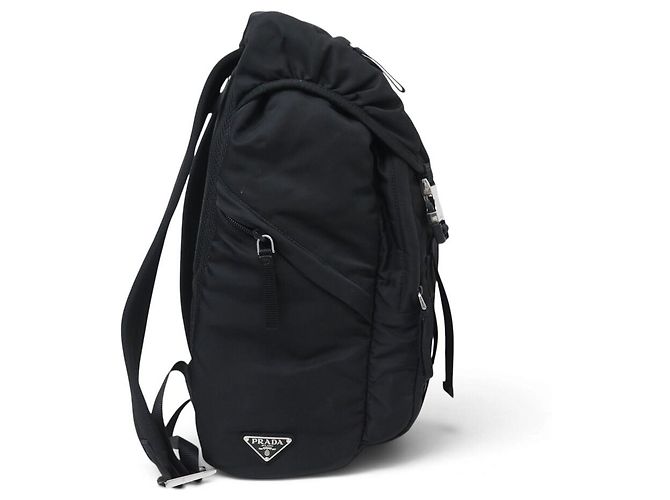 NEUER PRADA MONTAGNA 2VZ062 RUCKSACK AUS SCHWAREM RE-NYLON CANVAS BACKPACK BAG - Ansicht 3
