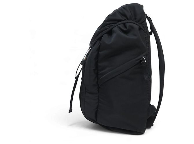 NEUER PRADA MONTAGNA 2VZ062 RUCKSACK AUS SCHWAREM RE-NYLON CANVAS BACKPACK BAG - Ansicht 4