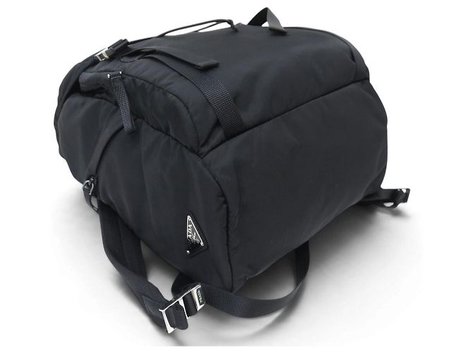 NEUER PRADA MONTAGNA 2VZ062 RUCKSACK AUS SCHWAREM RE-NYLON CANVAS BACKPACK BAG - Ansicht 5