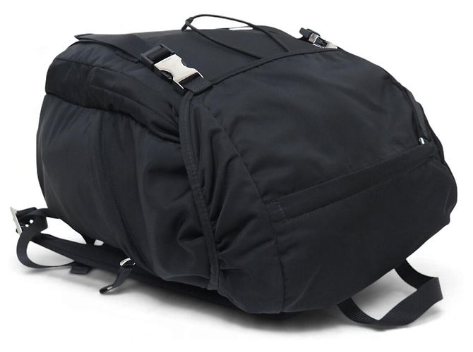 NEUER PRADA MONTAGNA 2VZ062 RUCKSACK AUS SCHWAREM RE-NYLON CANVAS BACKPACK BAG - Ansicht 6