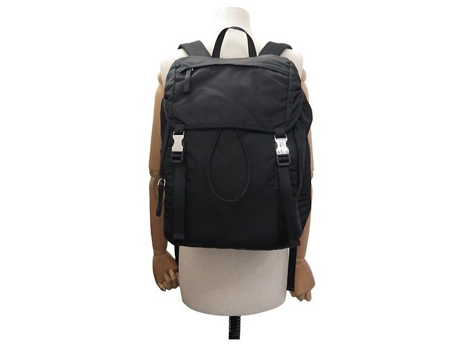 NEUER PRADA MONTAGNA 2VZ062 RUCKSACK AUS SCHWAREM RE-NYLON CANVAS BACKPACK BAG - Ansicht 7