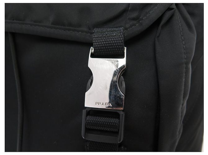 NEUER PRADA MONTAGNA 2VZ062 RUCKSACK AUS SCHWAREM RE-NYLON CANVAS BACKPACK BAG - Ansicht 8