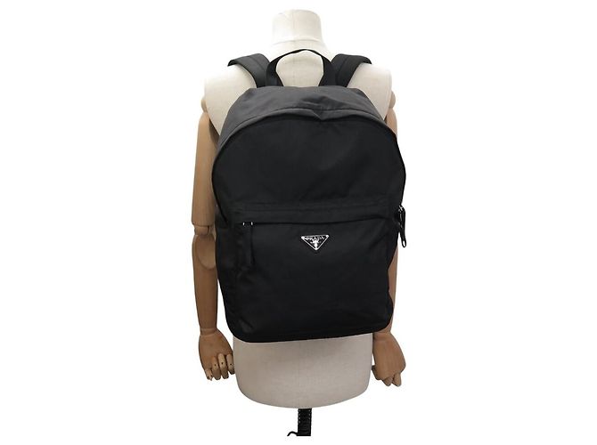 NEU PRADA RUCKSACK AUS SCHWARZEM RE-NYLON GEWEBE 40X30 CM BLACK BACKPACK BAG - Ansicht 7