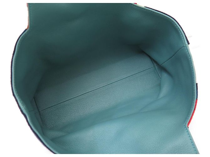Hermès NUOVA BORSA A MANO HERMES PETIT H REVERSIBLE ECHEC AU ROI CACHEMIRE PELLE BAG - vista 17