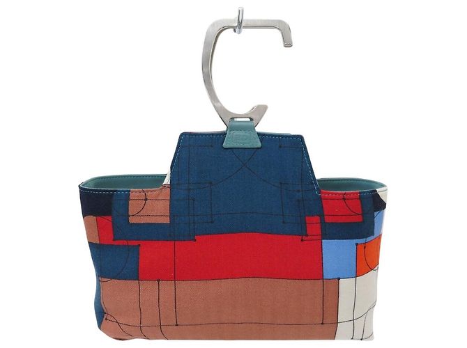Hermès NUOVA BORSA A MANO HERMES PETIT H REVERSIBLE ECHEC AU ROI CACHEMIRE PELLE BAG - vista 3