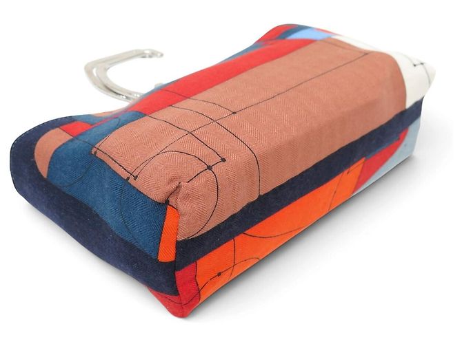 Hermès NUOVA BORSA A MANO HERMES PETIT H REVERSIBLE ECHEC AU ROI CACHEMIRE PELLE BAG - vista 7