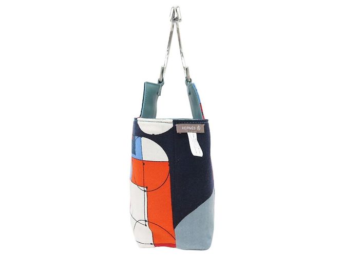 Hermès NUOVA BORSA A MANO HERMES PETIT H REVERSIBLE ECHEC AU ROI CACHEMIRE PELLE BAG - vista 9