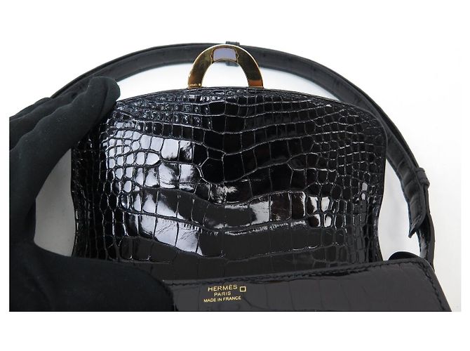 Hermès NUOVA BORSA HERMES CHERCHE MIDI MINI 18 IN PELLE DI COCCODRILLO ALLIGATORE - vista 10