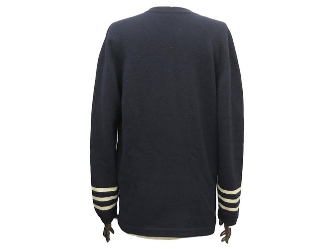CHANEL V-AUSSCHNITT CARDIGAN DOPPELKNOPF LOGO CC 42 L AUS KASHMIR - Ansicht 3