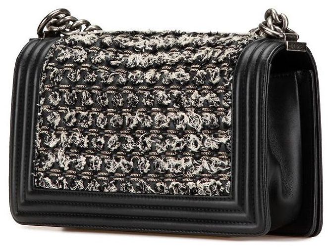 Borsa a tracolla Chanel Boy Chanel 25 in pelle e tweed - vista 2
