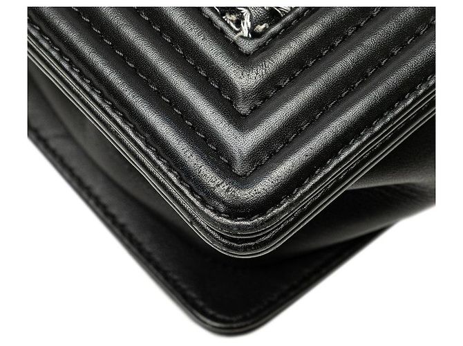 Borsa a tracolla Chanel Boy Chanel 25 in pelle e tweed - vista 5