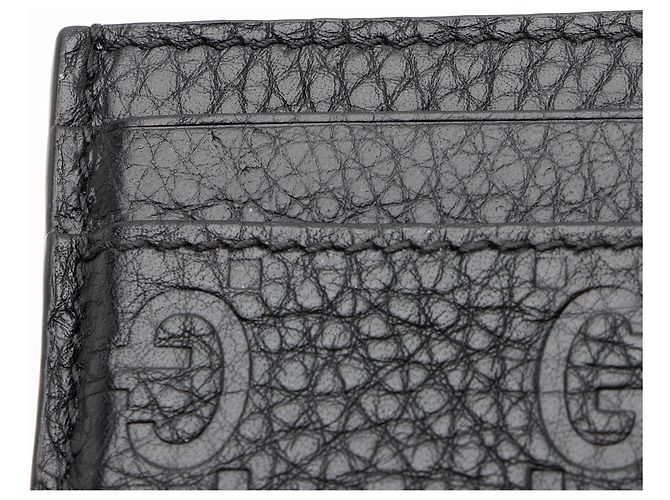 Tarjetero Gucci GG de piel granulada con emblema - vista 6