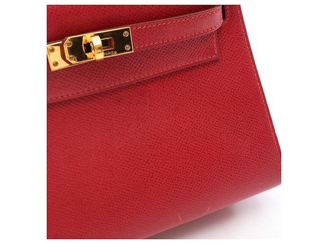 Hermès Borsa Hermes Mini Kelly Sac a Depeches in pelle Chevre - vista 8