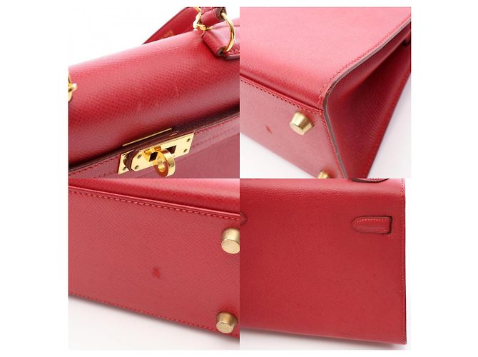 Hermès Borsa Hermes Mini Kelly Sac a Depeches in pelle Chevre - vista 9