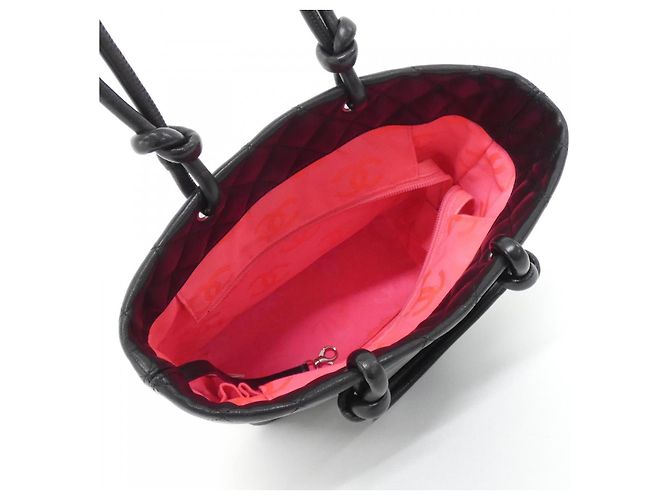 Borsa Chanel Cambon Line in pelle di vitello verniciata - vista 8
