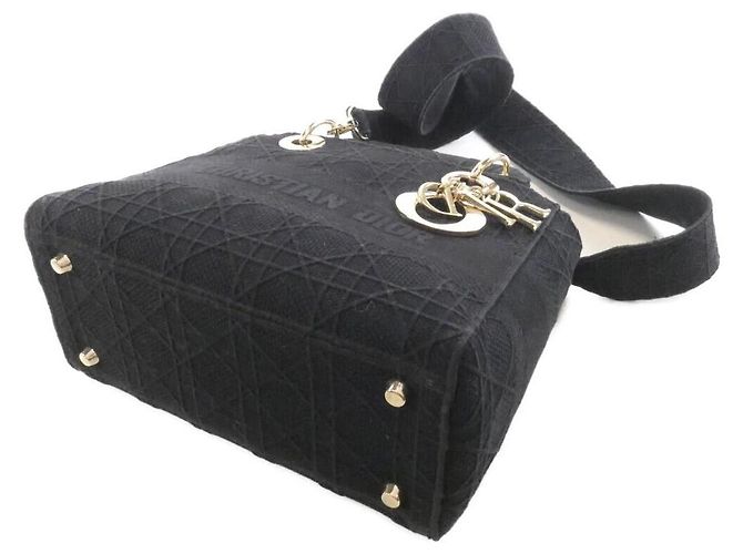 Borsa Christian Dior Lady D-Lite in tela - vista 3