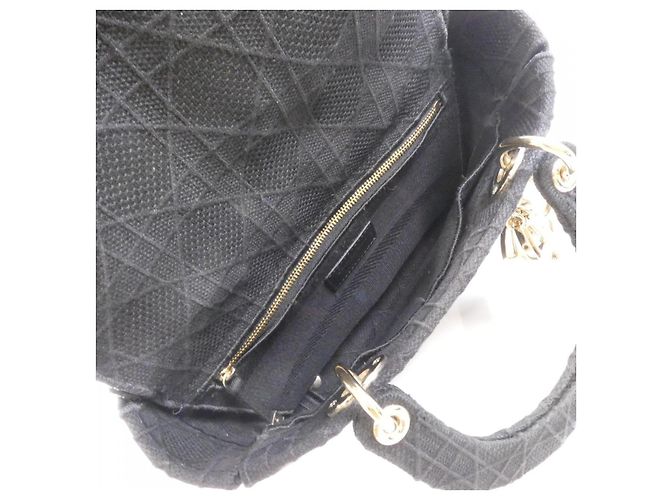 Borsa Christian Dior Lady D-Lite in tela - vista 9