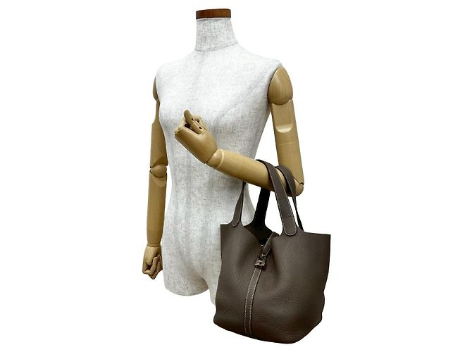 Hermès Borsa Hermes Picotin Lock in Taurillon Clemence - vista 3