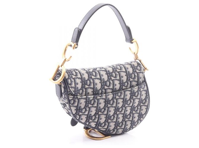Borsa Dior Saddle in tela jacquard Oblique e pelle - vista 2