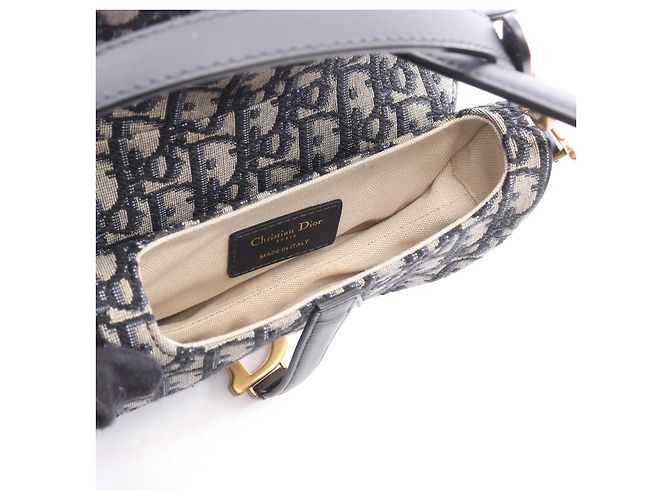 Borsa Dior Saddle in tela jacquard Oblique e pelle - vista 3