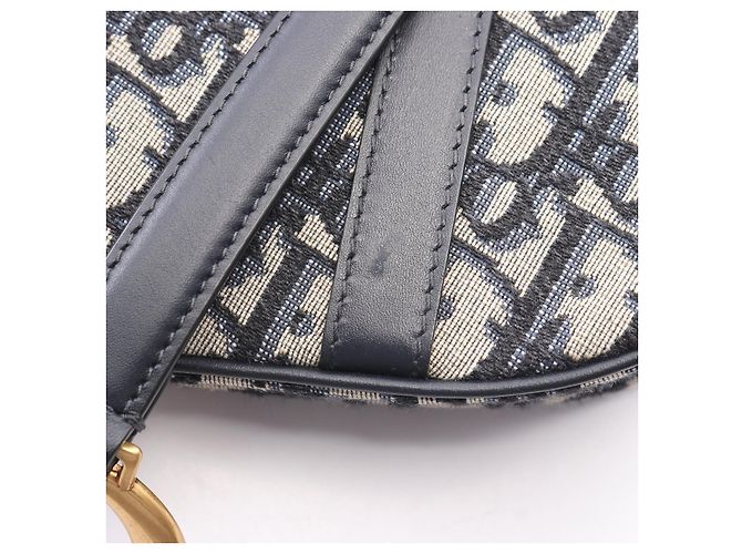 Borsa Dior Saddle in tela jacquard Oblique e pelle - vista 5