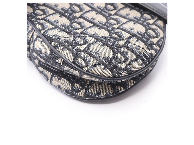 Borsa Dior Saddle in tela jacquard Oblique e pelle - vista 7
