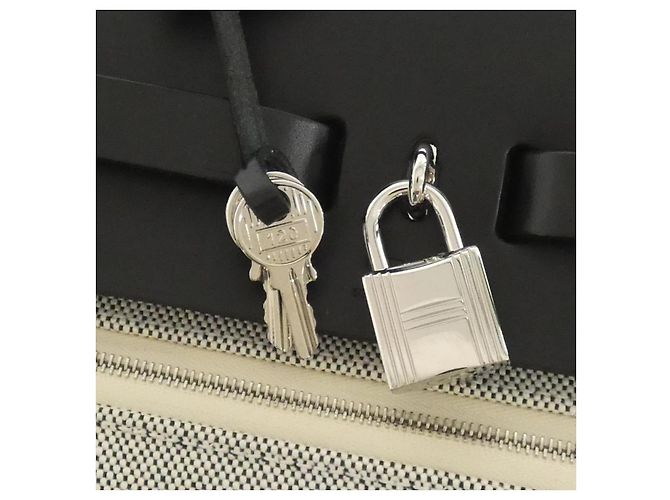Hermès Borsa a Tracolla Hermes Herbag Zip Toile Ash Vache Hunter - vista 4