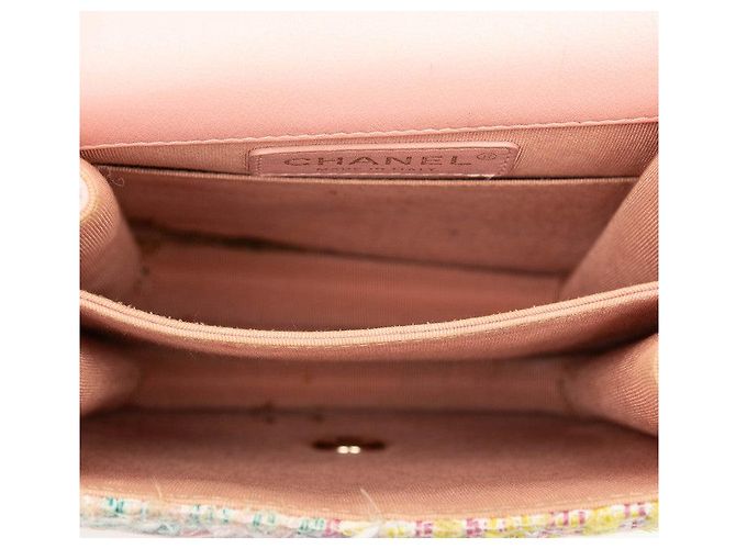 Borsa a tracolla Chanel Boy in tweed e pelle di agnello - vista 4
