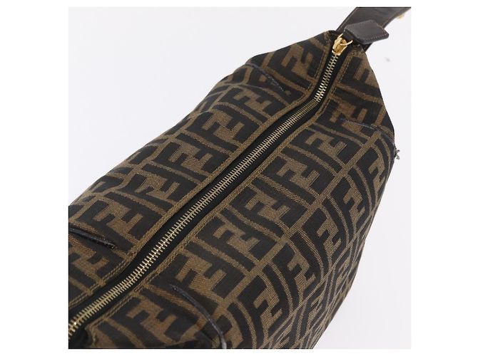 FENDI Zucca Canvas Vanity Hand Bag Black Brown - vista 10