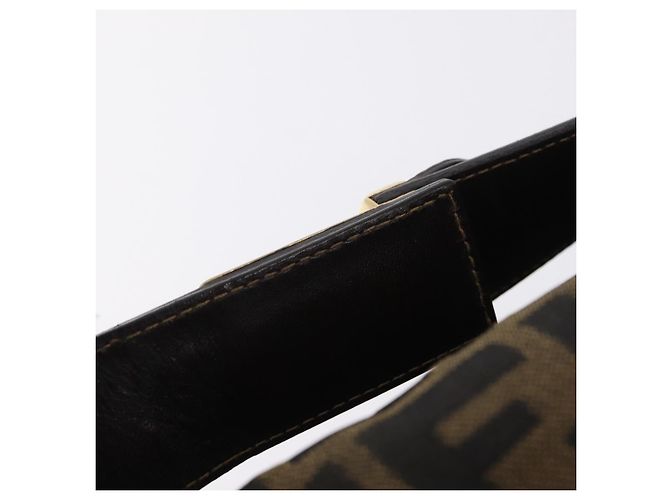 FENDI Zucca Canvas Vanity Hand Bag Black Brown - vista 15