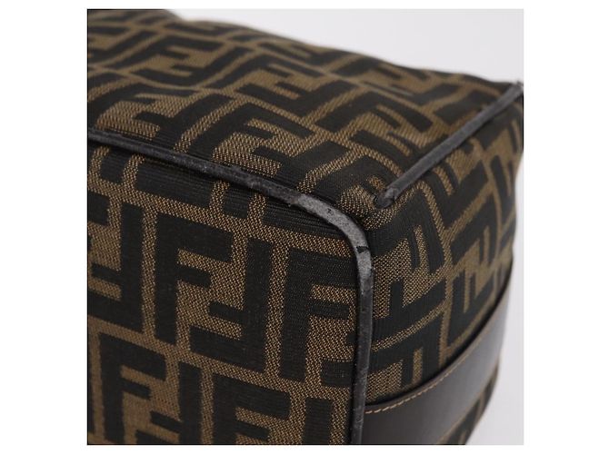 FENDI Zucca Canvas Vanity Hand Bag Black Brown - vista 16