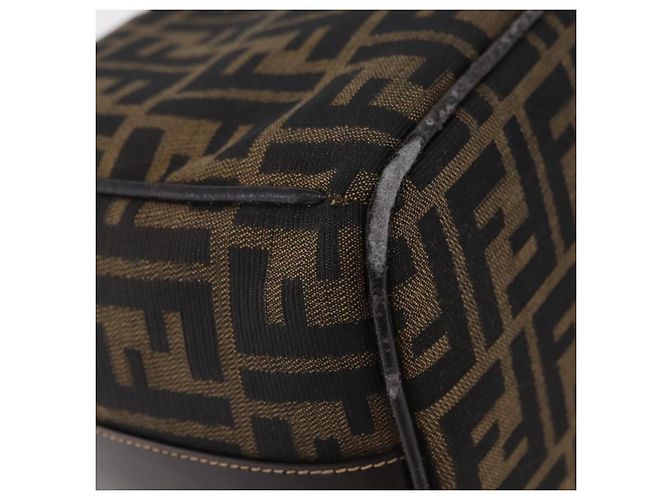 FENDI Zucca Canvas Vanity Hand Bag Black Brown - vista 17
