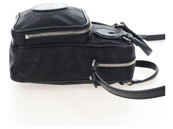 GUCCI GG Canvas Off The Grid Bag Nylon Black Silver 625850 - vista 5