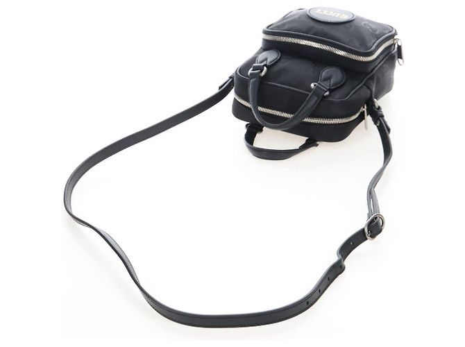 GUCCI GG Canvas Off The Grid Bag Nylon Black Silver 625850 - vista 9