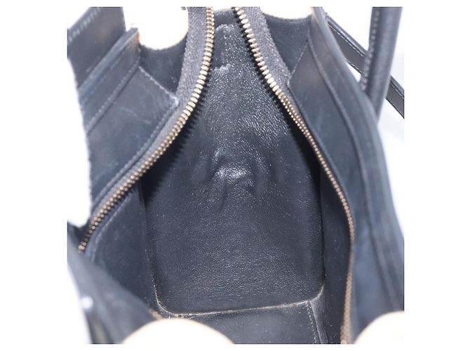 Céline CELINE Luggage Nano Shopper Hand Bag Canvas 2way Navy Black - vista 24