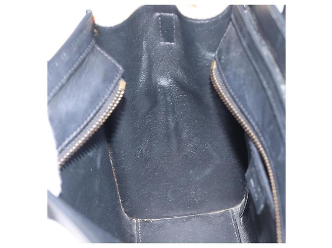 Céline CELINE Luggage Nano Shopper Hand Bag Canvas 2way Navy Black - vista 25