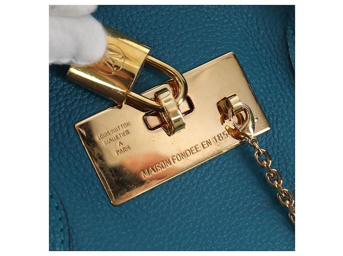 LOUIS VUITTON Mira MM Hand Bag Leather Blue M55023 LV - vista 19