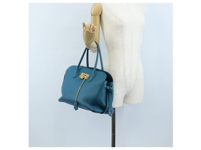 LOUIS VUITTON Mira MM Hand Bag Leather Blue M55023 LV - vista 28